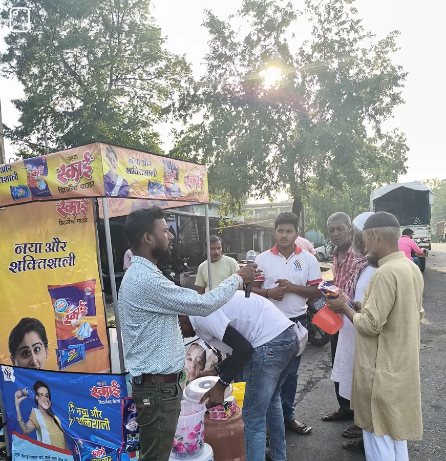 Product demonstration at the kiosk, Bokaro Steel City